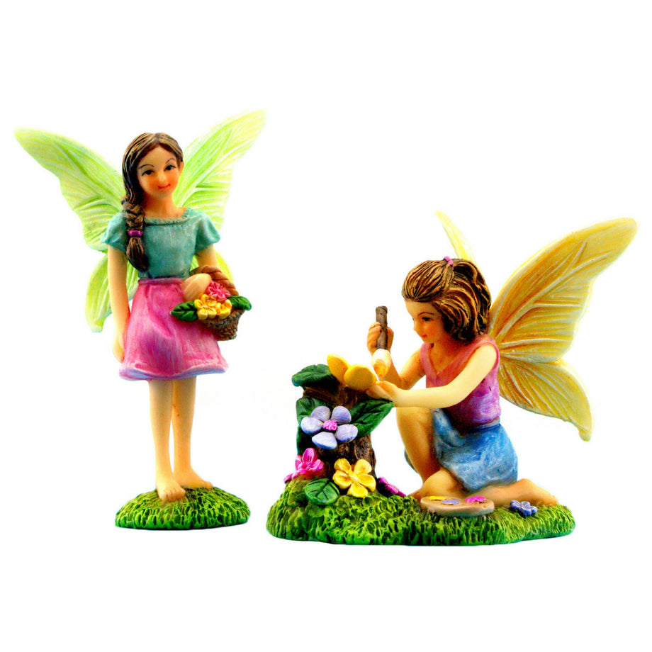 PRETMANNS Painting Fairies Fairy Figurine Set Colorful, Hand-painted  Pieces